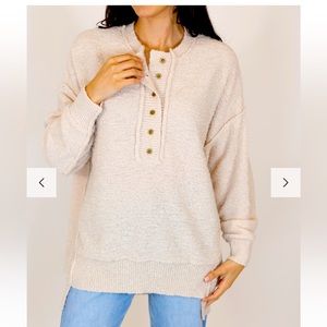 Drop shoulder Henley